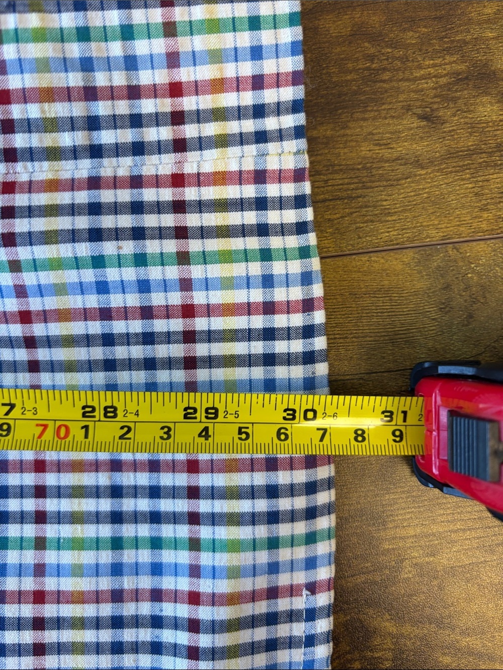 Izod Lacoste Vintage Multicolor Check Sport Coat - Blue, Yellow, Red, Green - Picture 8 of 8